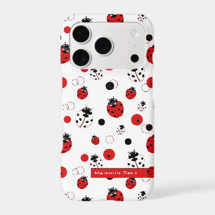 Simple Red, Black & White Ladybug Pattern