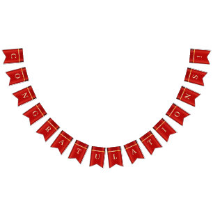 Simple Red Bunting Flag