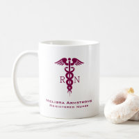 Simple Red Caduceus Nurse Graduate