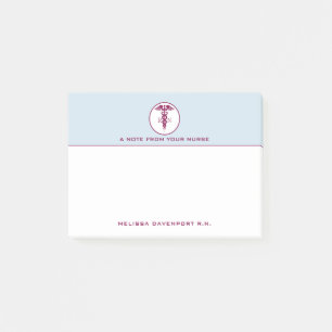 Simple Red Caduceus Nurse Medical Symbol Post-it Notes