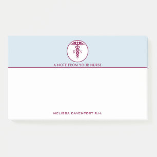 Simple Red Caduceus Nurse Medical Symbol Post-it Notes