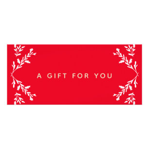 Simple Red Christmas Gift Certificate