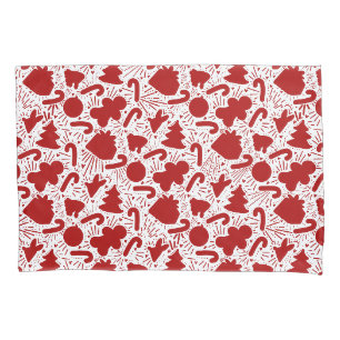 Simple Red Christmas Pattern Pillowcase