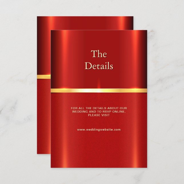 Simple Red Detail Enclosure Card (Front/Back)