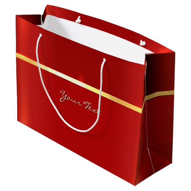 Simple Red Gift Bag (Back Angled)