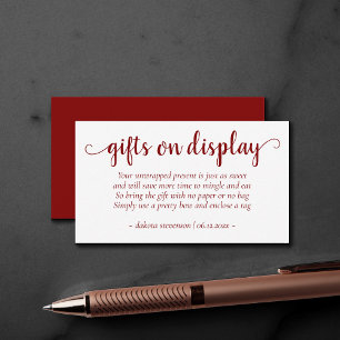 Simple Red Gifts on Display   Candy Apple Event Enclosure Card