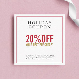 Simple Red Golden White Beauty Salon Coupon