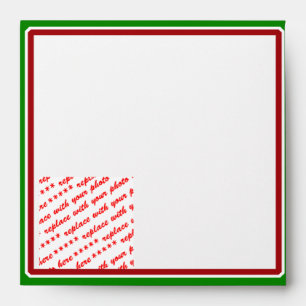 Simple Red & Green Frame for the Holidays Envelopes