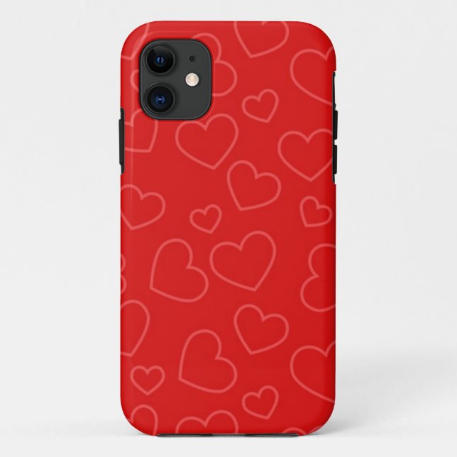 Simple Red Heart Pattern Case-Mate iPhone Case (Back)