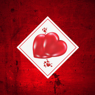 Simple Red Hearts on White Happy Valentine's Day   Napkin