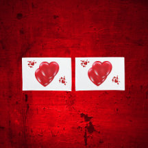 Simple Red Hearts on White Happy Valentine's Day |