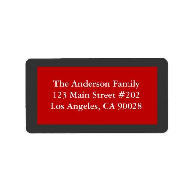 simple red label (Front)