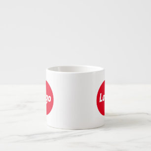 Simple Red Logo Business Branding Promotional Espresso Cup