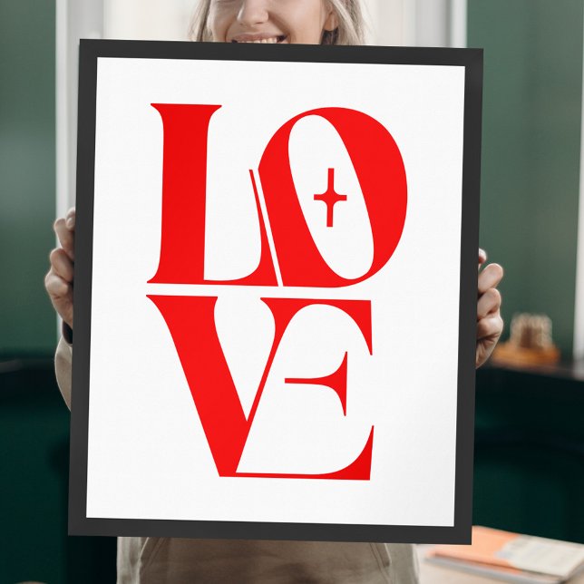 Simple Red Love Modern Typography Poster (Creator Uploaded)