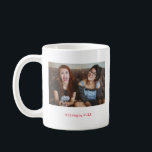 Simple Red Minimalist Photo Text Keepsake Coffee Mug<br><div class="desc">Simple Red Minimalist Photo Keepsake Stylish Coffee mug, a beautiful personalised gift for best friends, bff, family, couple, girlfriend, boyfriend, coworker, boss and more, as a trip keepsake, congratulation gifts, birthday, anniversary, Christmas one of a kind gift. Create your own custom photo coffee mug and add your own text, or...</div>