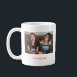 Simple Red Minimalist Photo Text Keepsake Coffee Mug<br><div class="desc">Simple Red Minimalist Photo Keepsake Stylish Coffee mug, a beautiful personalised gift for best friends, bff, family, couple, girlfriend, boyfriend, coworker, boss and more, as a trip keepsake, congratulation gifts, birthday, anniversary, Christmas one of a kind gift. Create your own custom photo coffee mug and add your own text, or...</div>