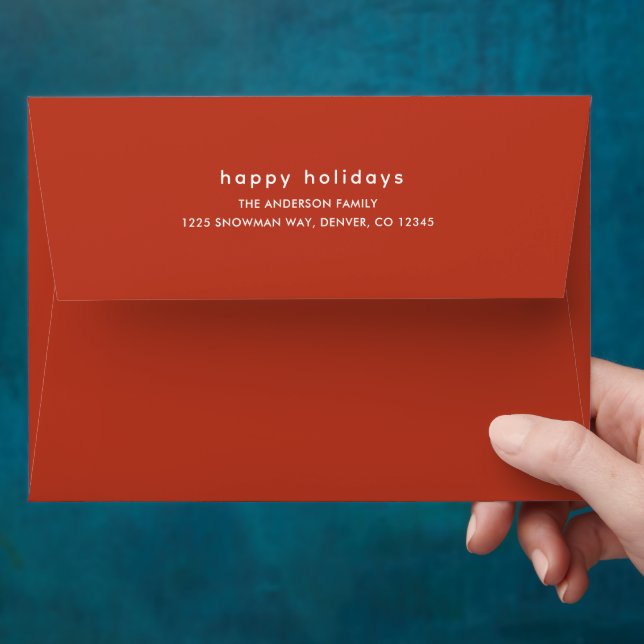 Simple Red Modern Christmas Envelope (Hand)