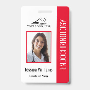 Simple Red Nursing  ID Badge