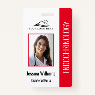Simple Red Nursing ID Badge
