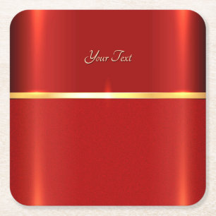 Simple Red Paper Coaster