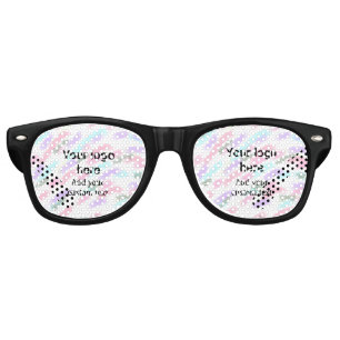Simple red pi watercolor add your logo custom text retro sunglasses