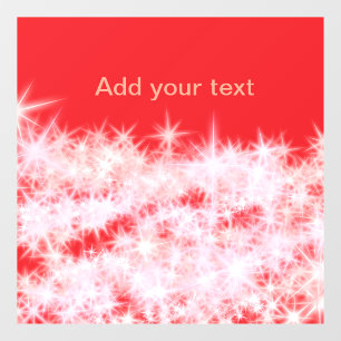 Simple red pink glitt sparkle stars add your text