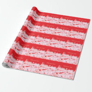 Simple red pink glitt sparkle stars add your text  wrapping paper