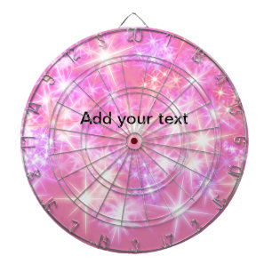 Simple red pink glittersparkle stars add your text dartboard