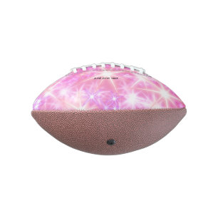 Simple red pink glittersparkle stars add your text football