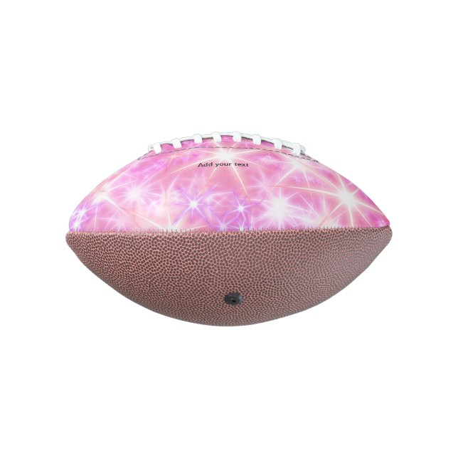 Simple red pink glittersparkle stars add your text football (Rotated 270)