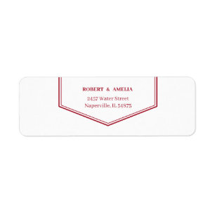 Simple Red Return Address Label