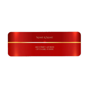 Simple Red Return Address Label