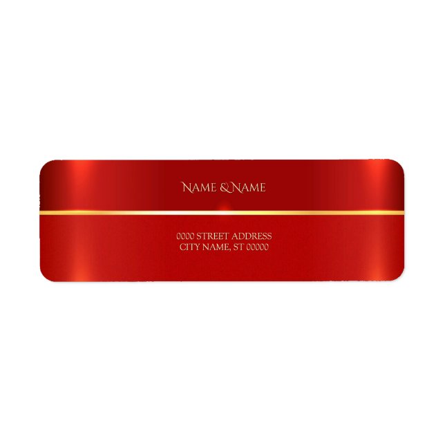 Simple Red Return Address Label (Front)