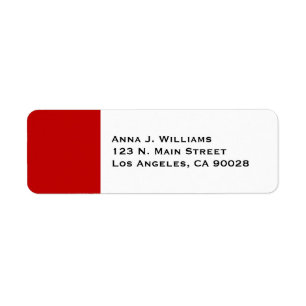 simple red return address label