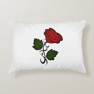 Simple Red Roses Decorative Cushion