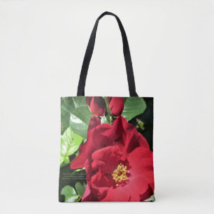 Simple Red Roses Tote Bag