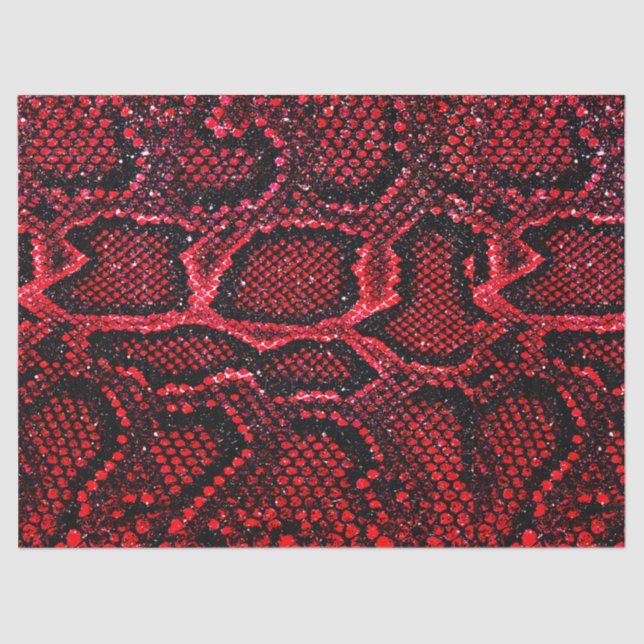 simple red snake scale pattern tissue paper (Front)