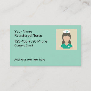 Simple Registered Nurse Business Contact Cards