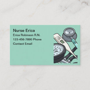 Simple Registered Nurse Medical Business Cards