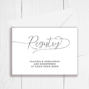 Simple Registry Bridal Shower   Enclosure Card