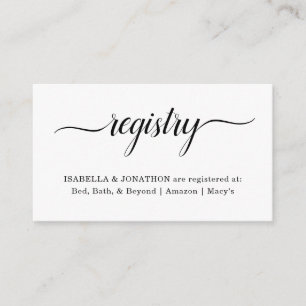 Simple Registry Insert / Enclosure for Invitation