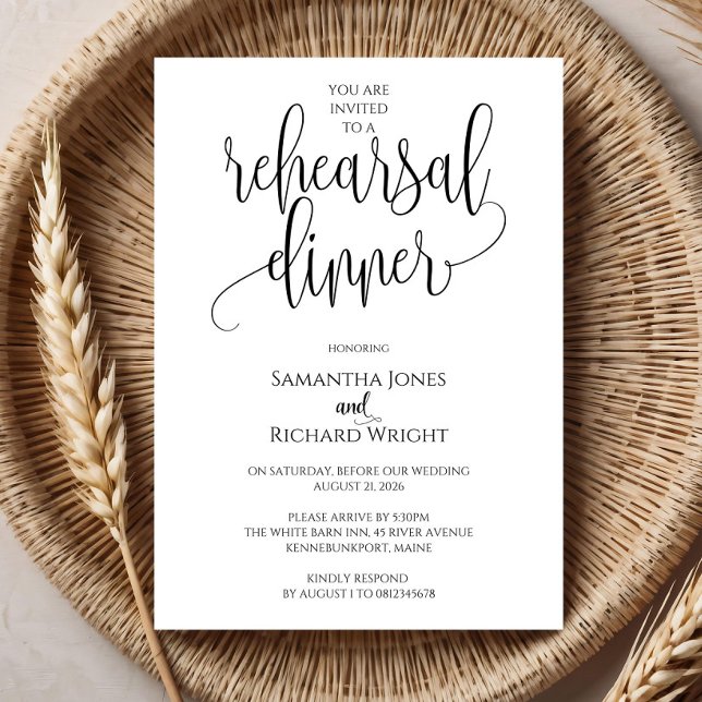 Simple Rehearsal Dinner Invite,Rehearsal Dinner In Invitation (Creator Uploaded)