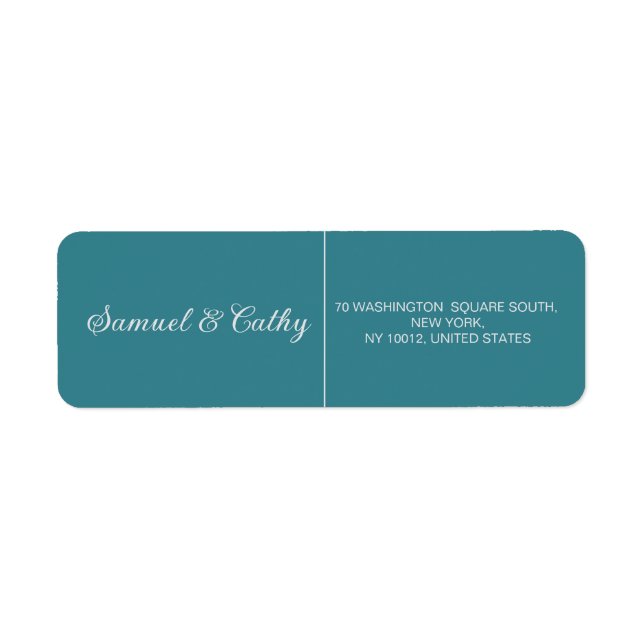 Simple Replace Name & Address Return Address Label (Front)