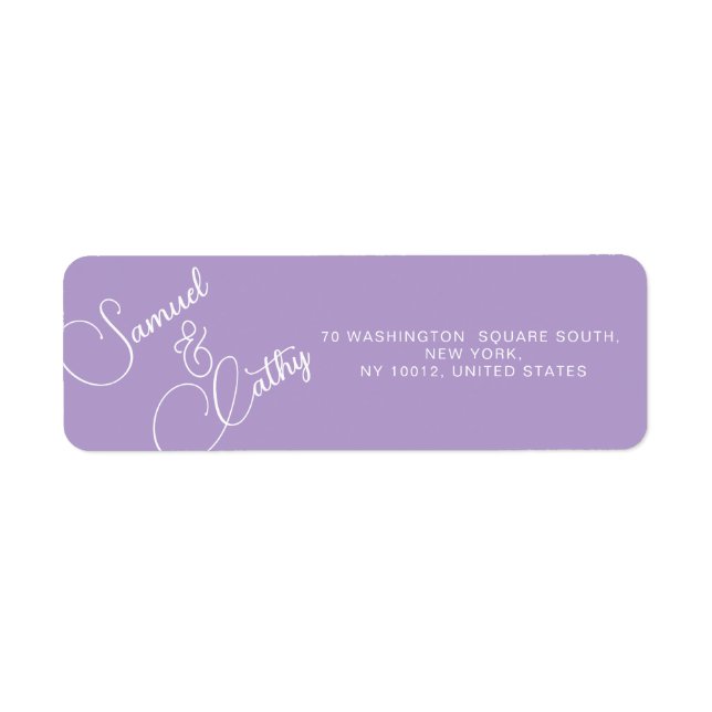 Simple Replace Name & Address Return Address Label (Front)