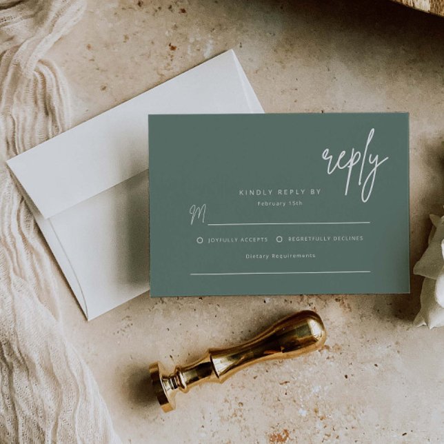 Simple Reply Wedding Invitation Enclosure Card (Creator Uploaded)