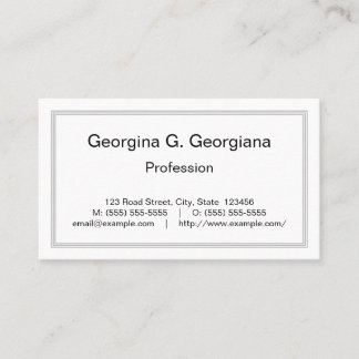 Simple, Respectable Professional Business Card