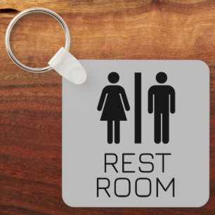 Simple Restroom Keys for hospitality or office Key Ring