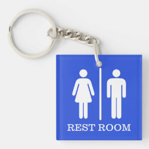 Simple Restroom Keys for hospitality or office Key Ring