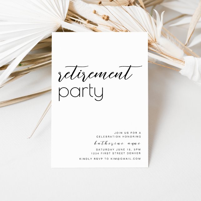 Simple Retirement Party Invitation Template (Creator Uploaded)