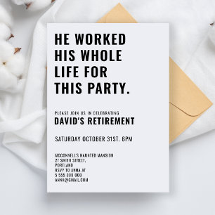  Simple Retirement Party Man Woman Farewell Party Invitation